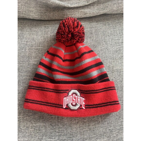 OSU Fan 1 Other - OSU Fan 1 Ohio State Buckeyes Beanie Hat Red Stripes Logo Adult OS